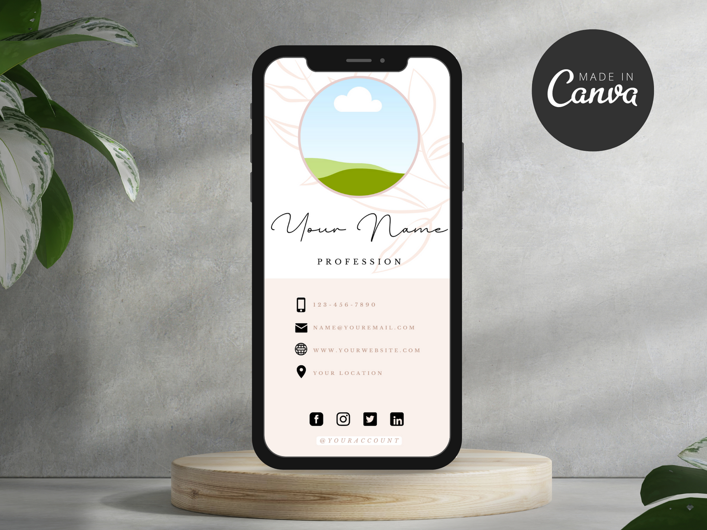 Digital Business Card Canva Template