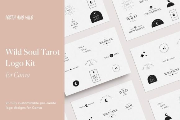 Wild Tarot Modern Canva Logo Kit