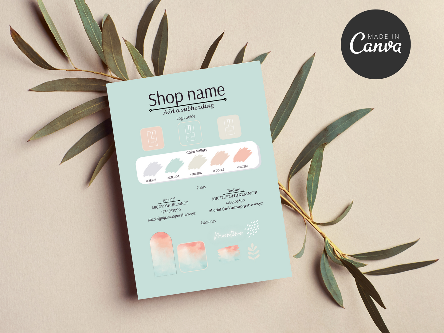 Brand Kit Editable Template Canva