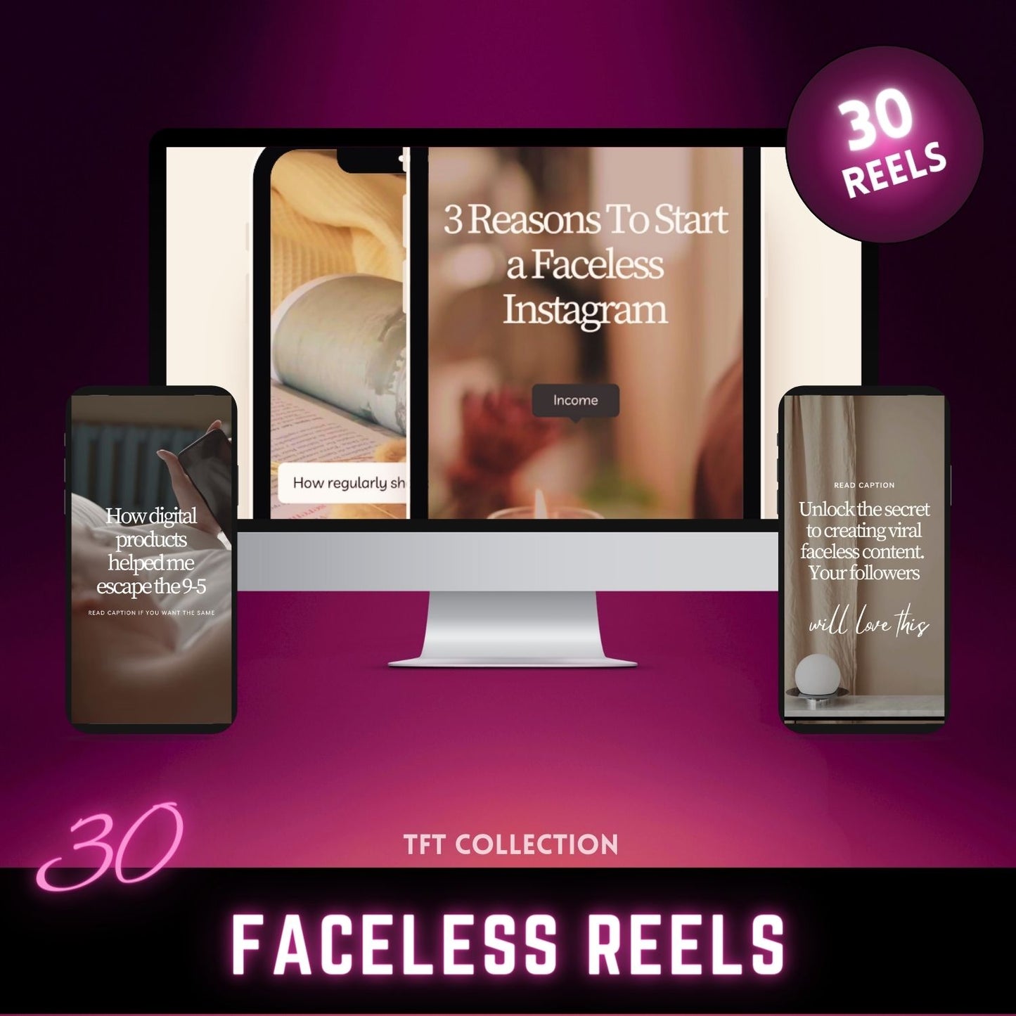 30 Faceless Reels for Instagram MRR+PLR