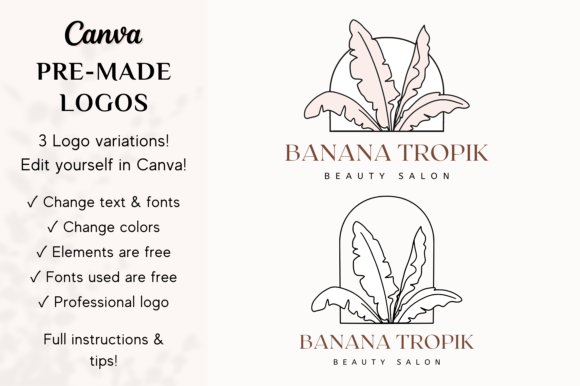Premade Logo Banana Tropical