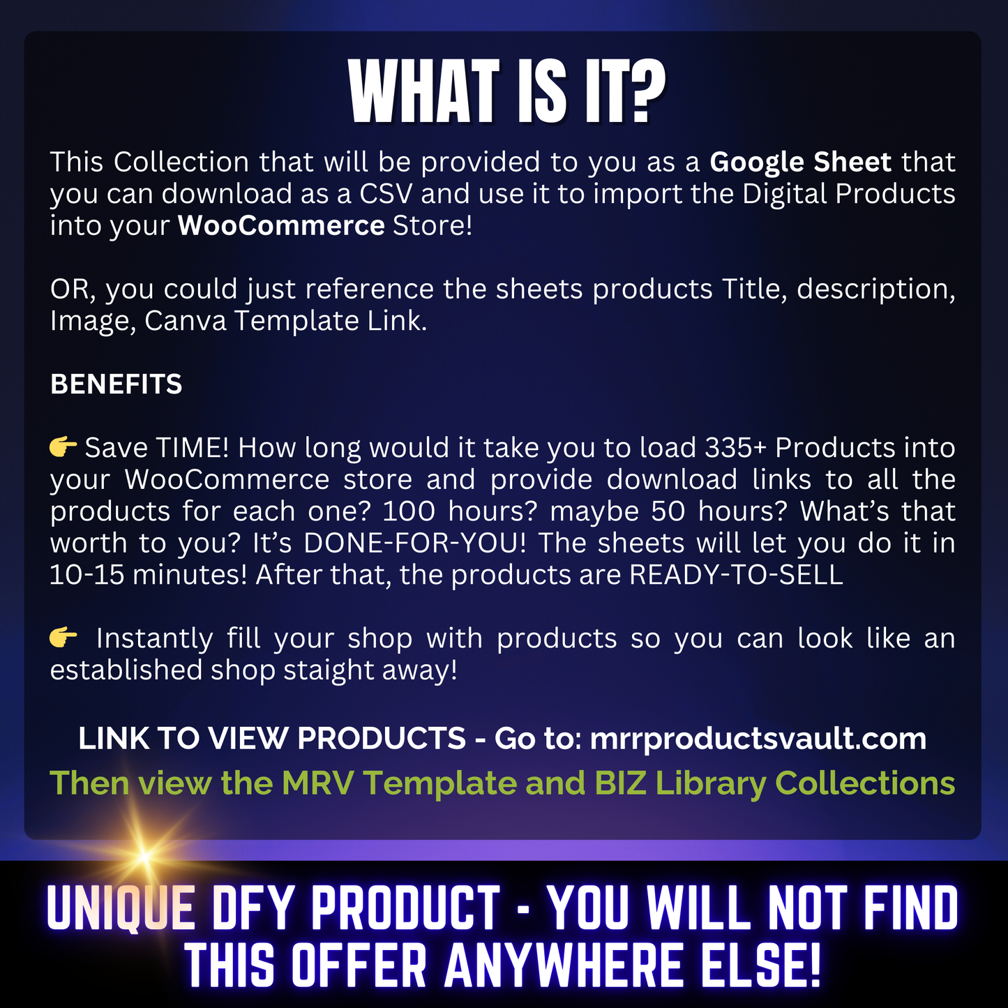 335+ WooCommerce MRR Digital Products Import Google Sheet CSV with Master resell rights MRR + PLR for Products
