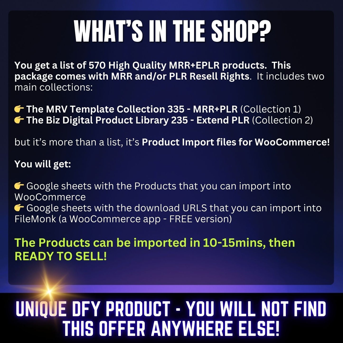570 WooCommerce MRR Digital Products Import Google Sheet CSV