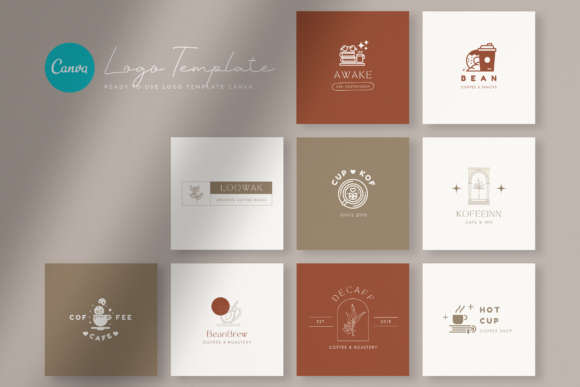 Minimalist Simple Coffee Shop Logo Canva