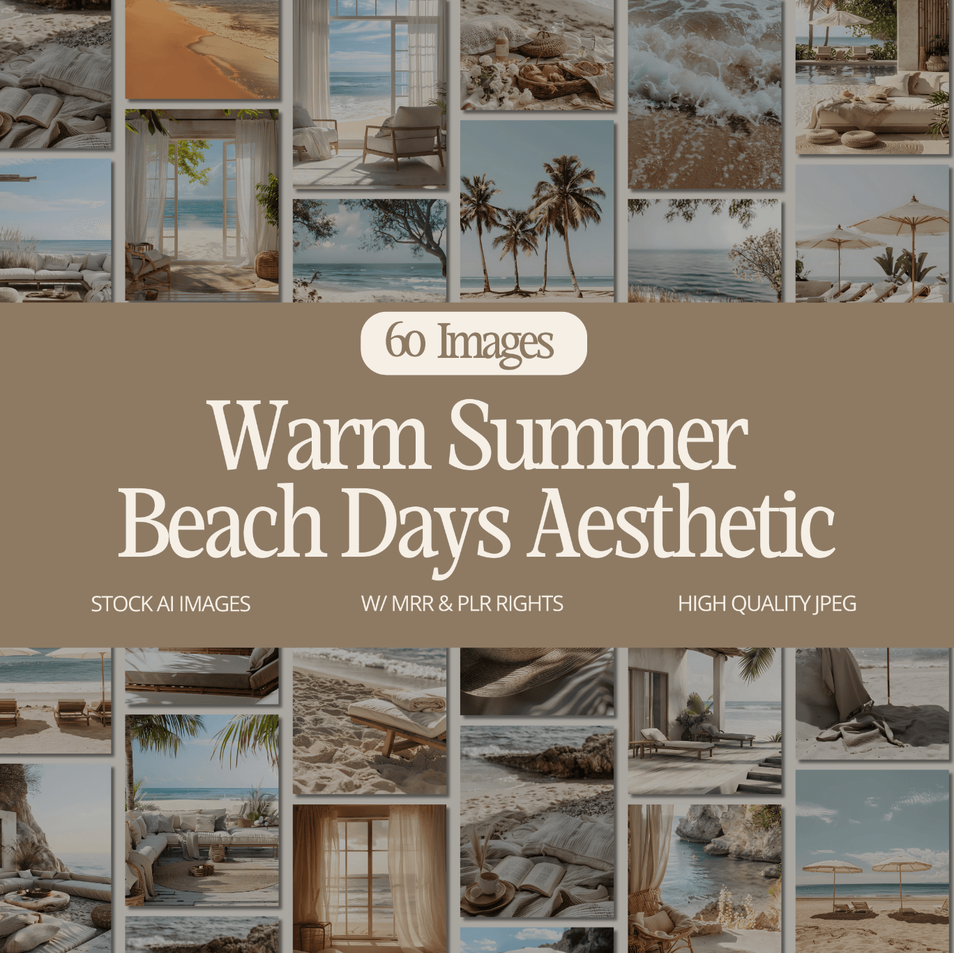 Warm Summer Beach Days Aesthetic- MRR+PLR