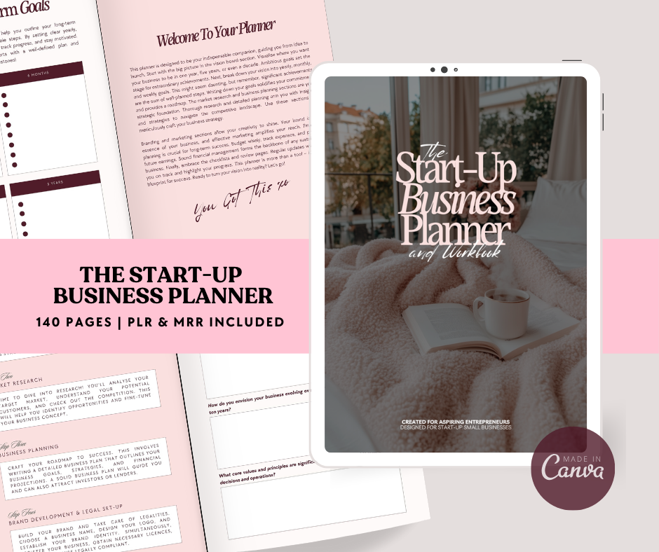 RTB - THE START-UP BUSINESS PLANNER & WORKBOOK - MRR+PLR