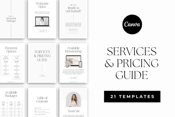 Services & Pricing Guide Canva Template