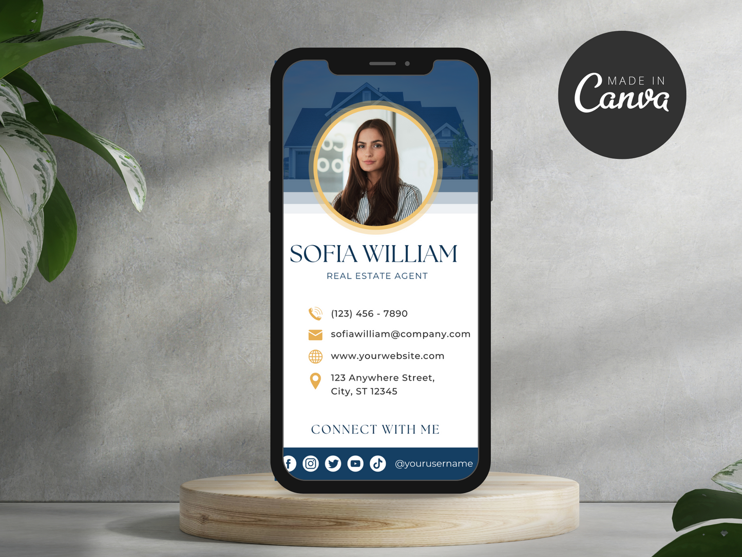 Digital Business Card Canva Template