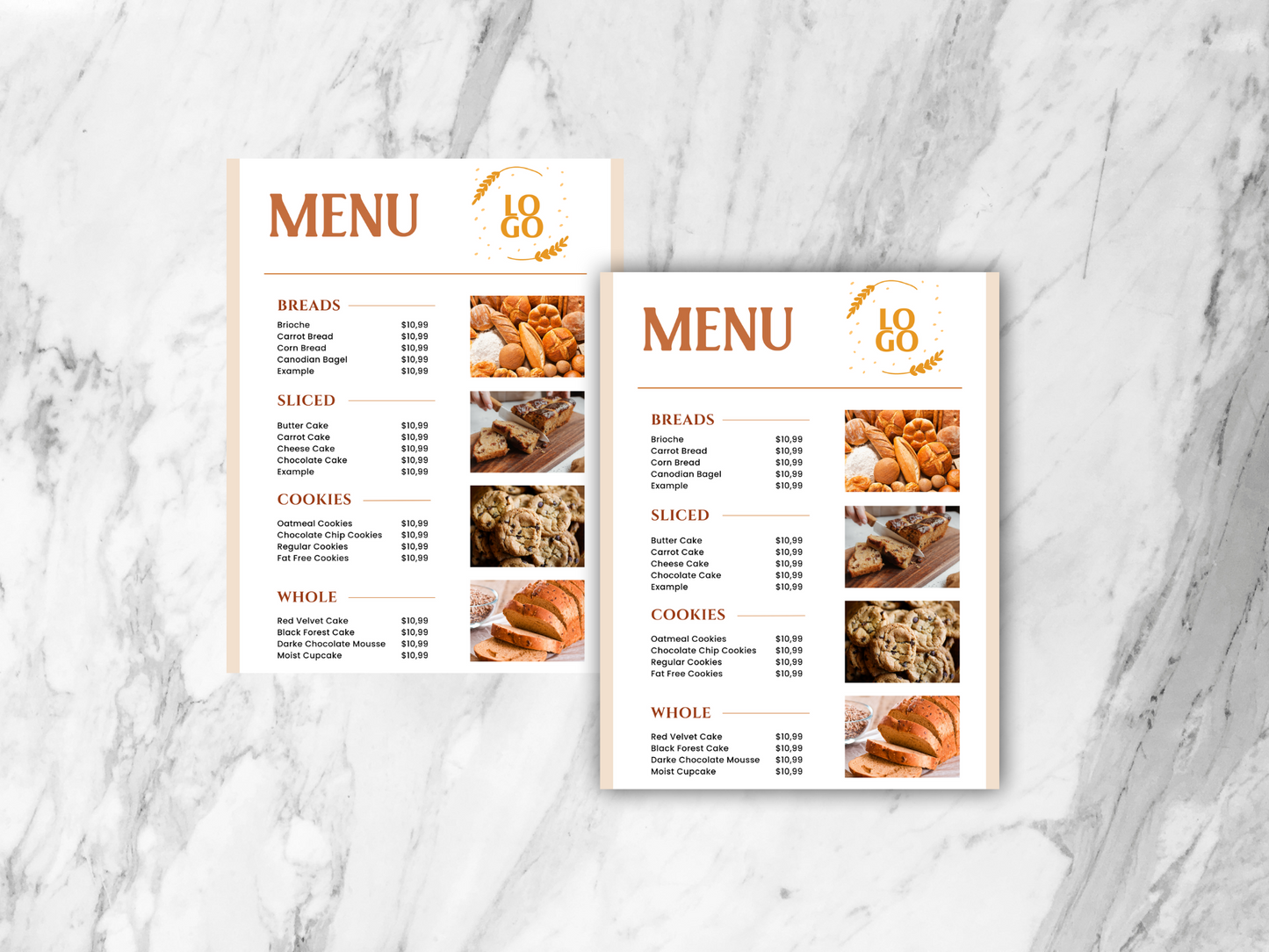New Editable Menu Template