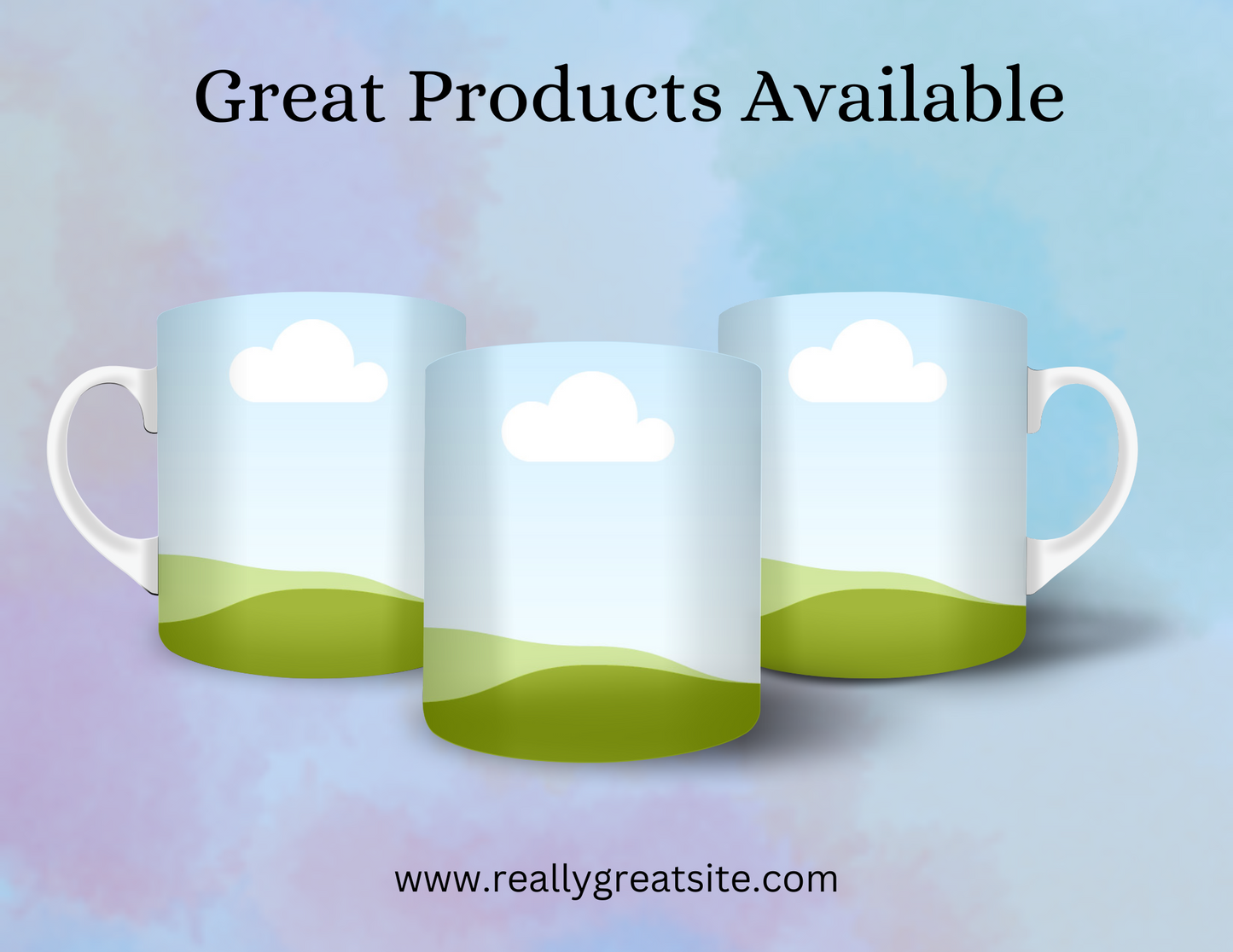 blue mug mockup MRR+PLR Resell rights