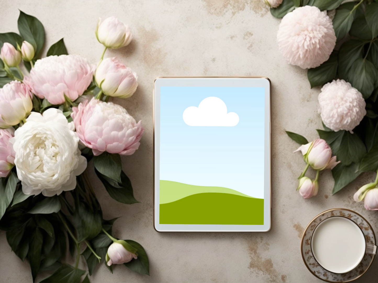 Tablet Mockup for Digital Products MRR+PLR Resell rights