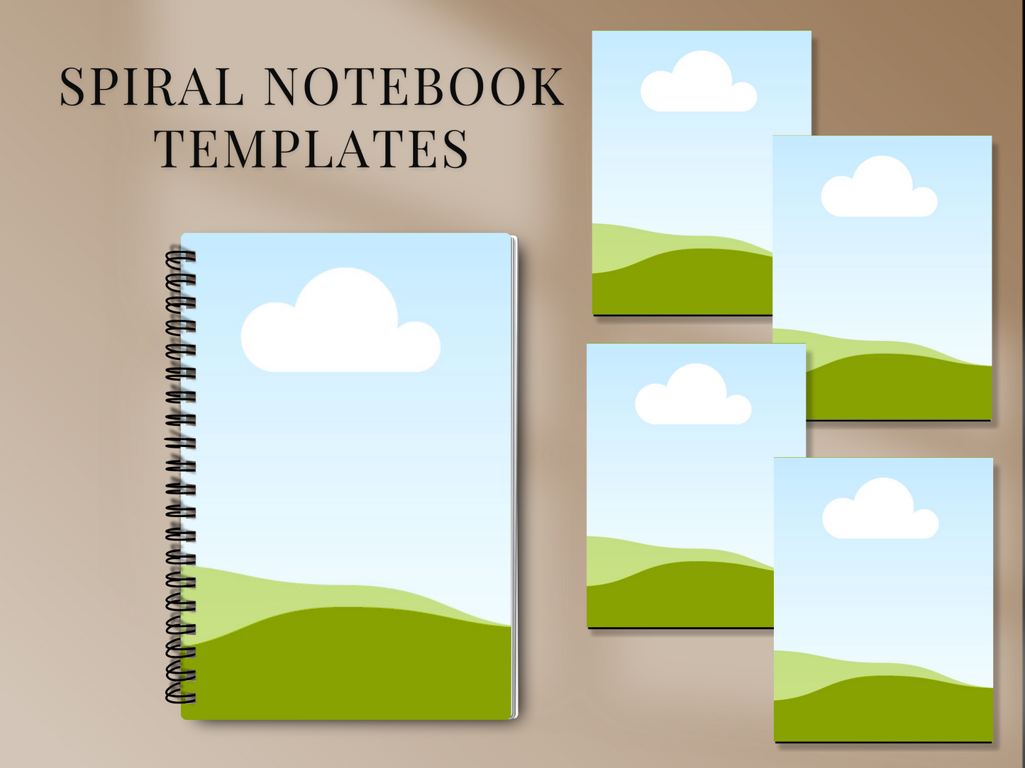 Spiral notebook templates MRR+PLR Resell rights