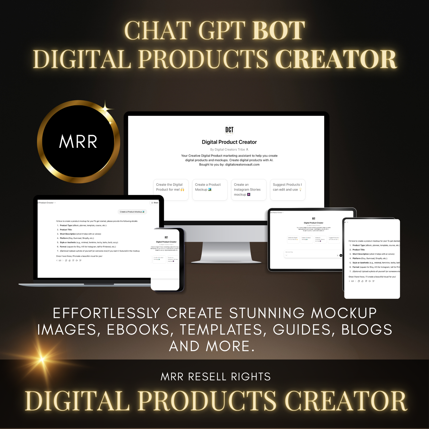Chat GPT BOT - Digital Product Creator - MRR