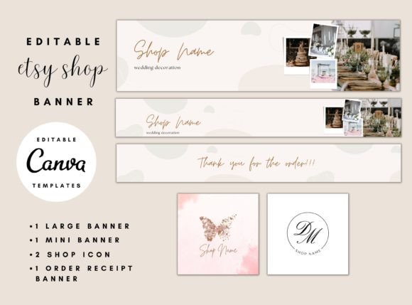 Wedding Etsy Shop Banner MRR+PLR Resell rights