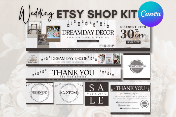 Wedding Etsy Shop Kit MRR+PLR Resell rights