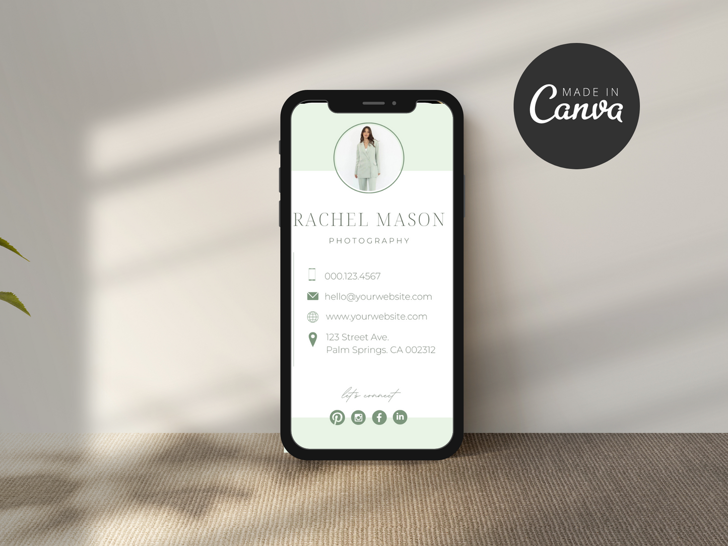 Digital Business Card Canva Template