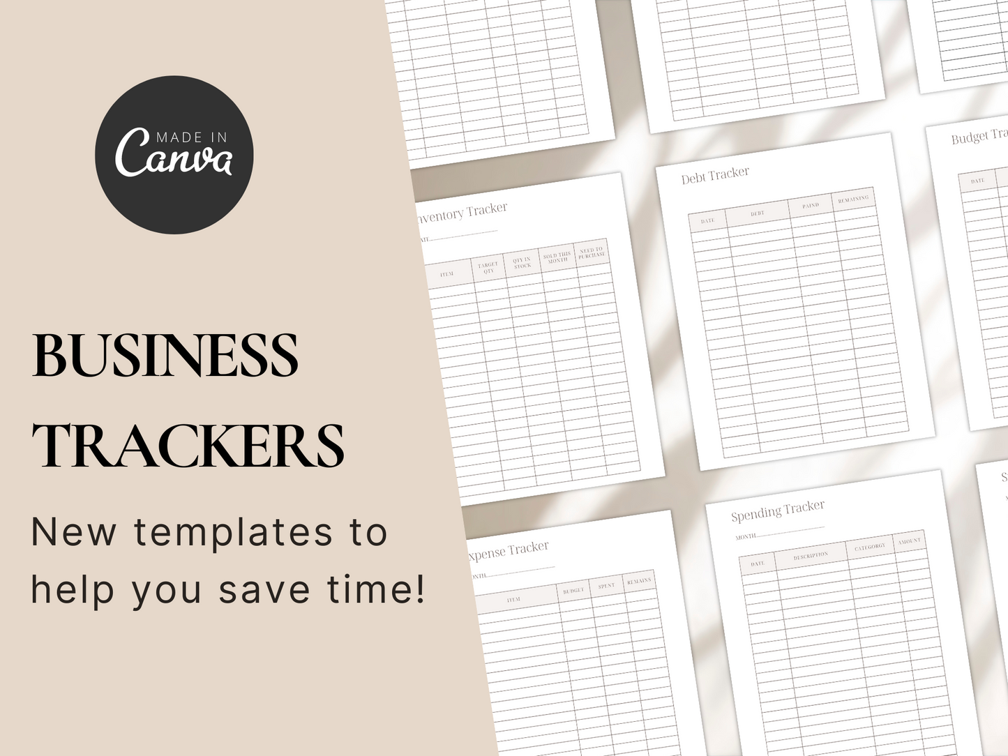 Business Trackers Canva Template