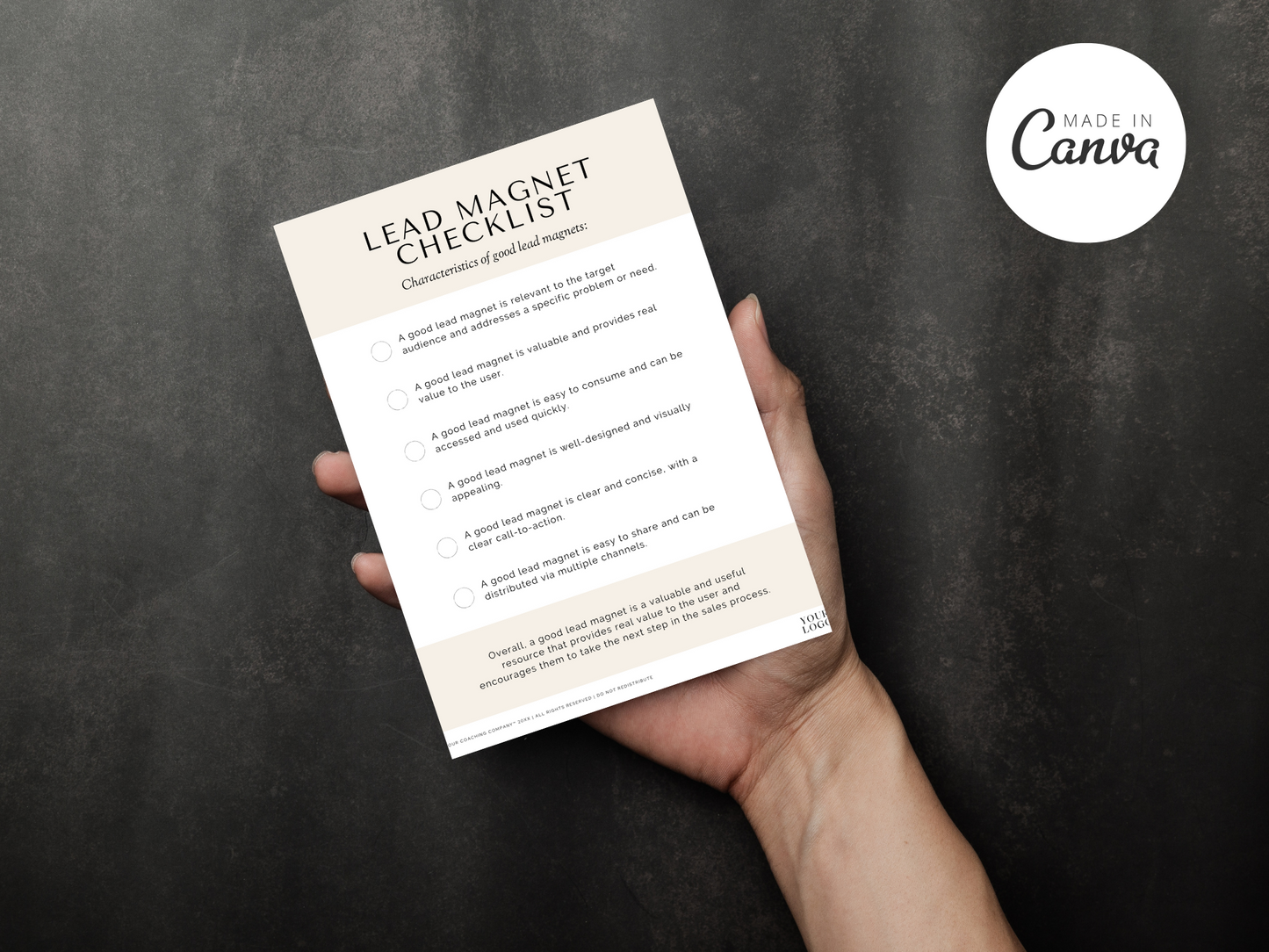 Lead Magnet Checklist