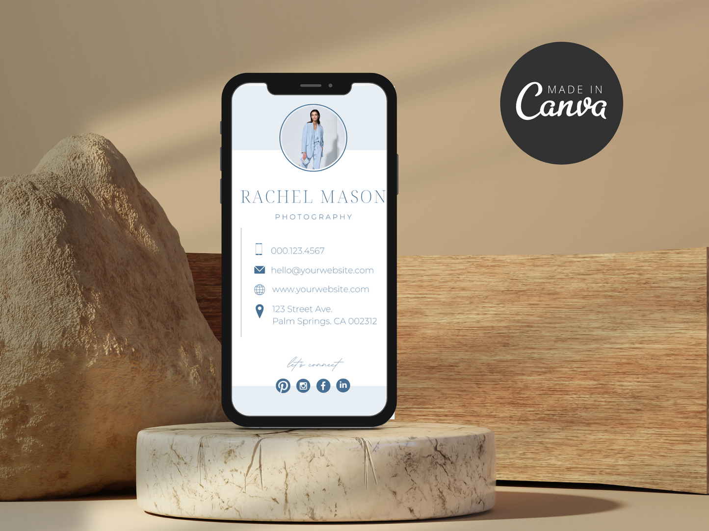 Digital Business Card Canva Template