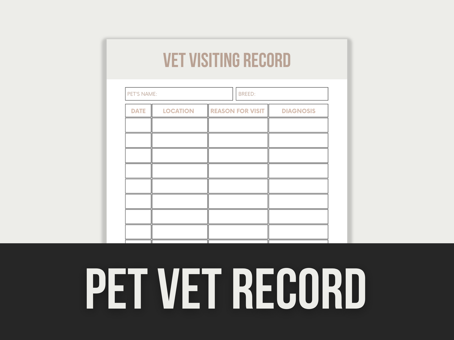 pet vet record - MRR Products Vault