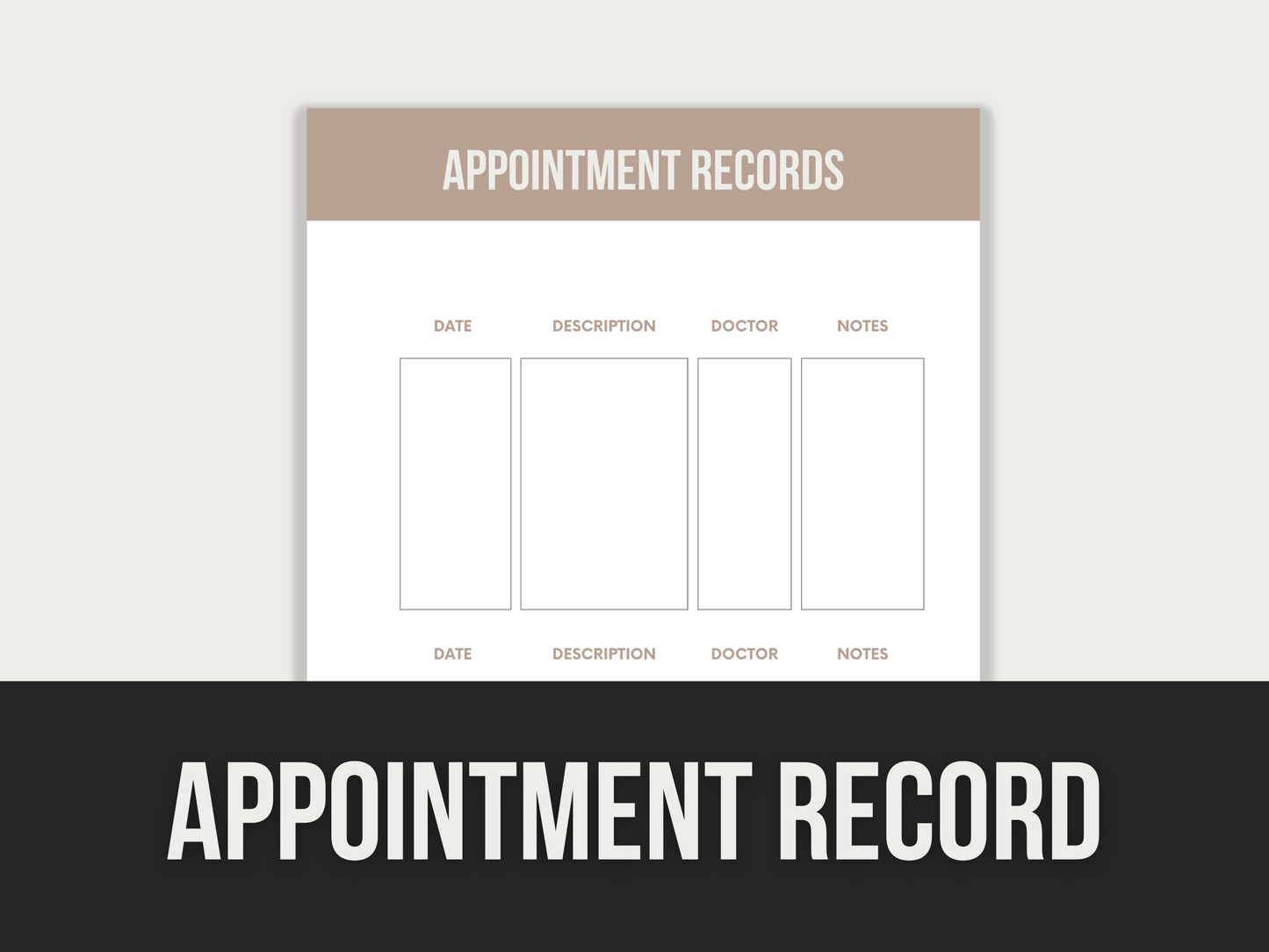 appointment records - MRR Products Vault