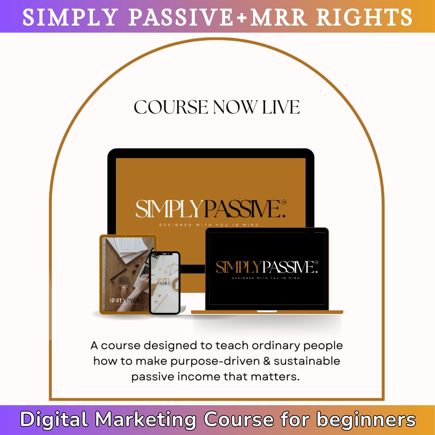 Simply Passive Digital Marketing Course MRR Master Resell Rights + Digital Marketing Growth KIT mega-bundle + Faceless Marketing Instagram - MRR Products Vault