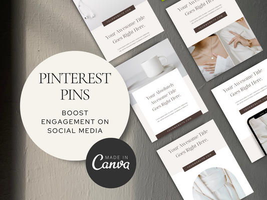 Pinterest Pins Canva Template