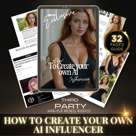 AI Influencers Guide - How to create your own AI Influencer - MRR+PLR