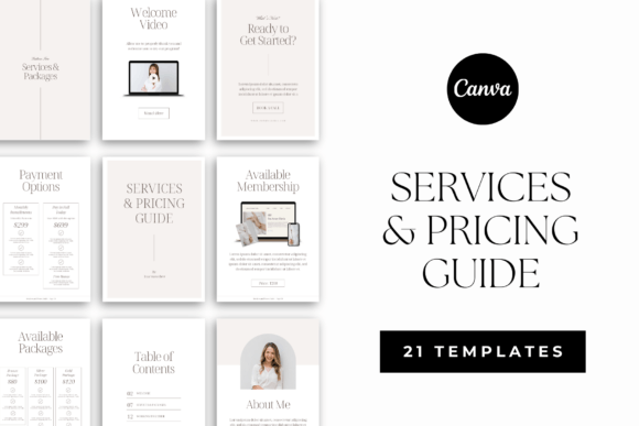 Services & Pricing Guide Canva Template