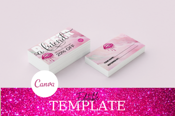 Pink Lips Referral Cards