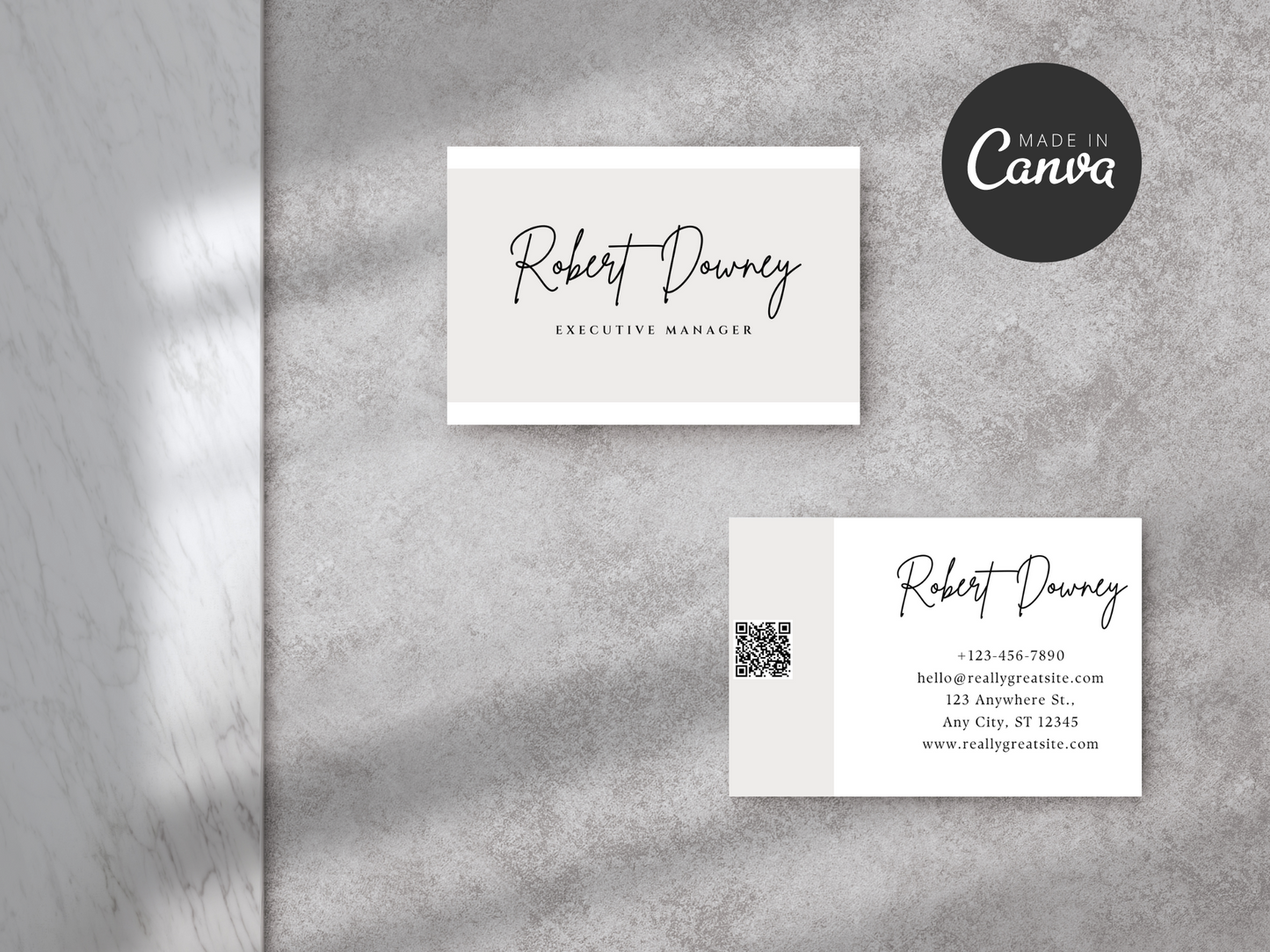 Business Card Canva Template