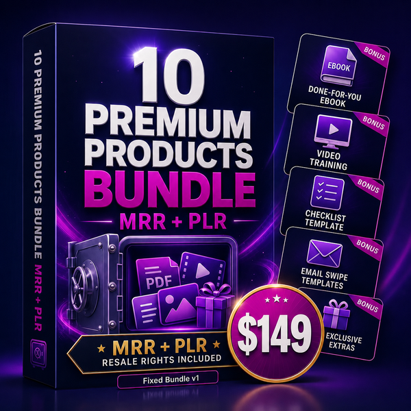 10 BEST Premium Products Bundle — MRR + PLR