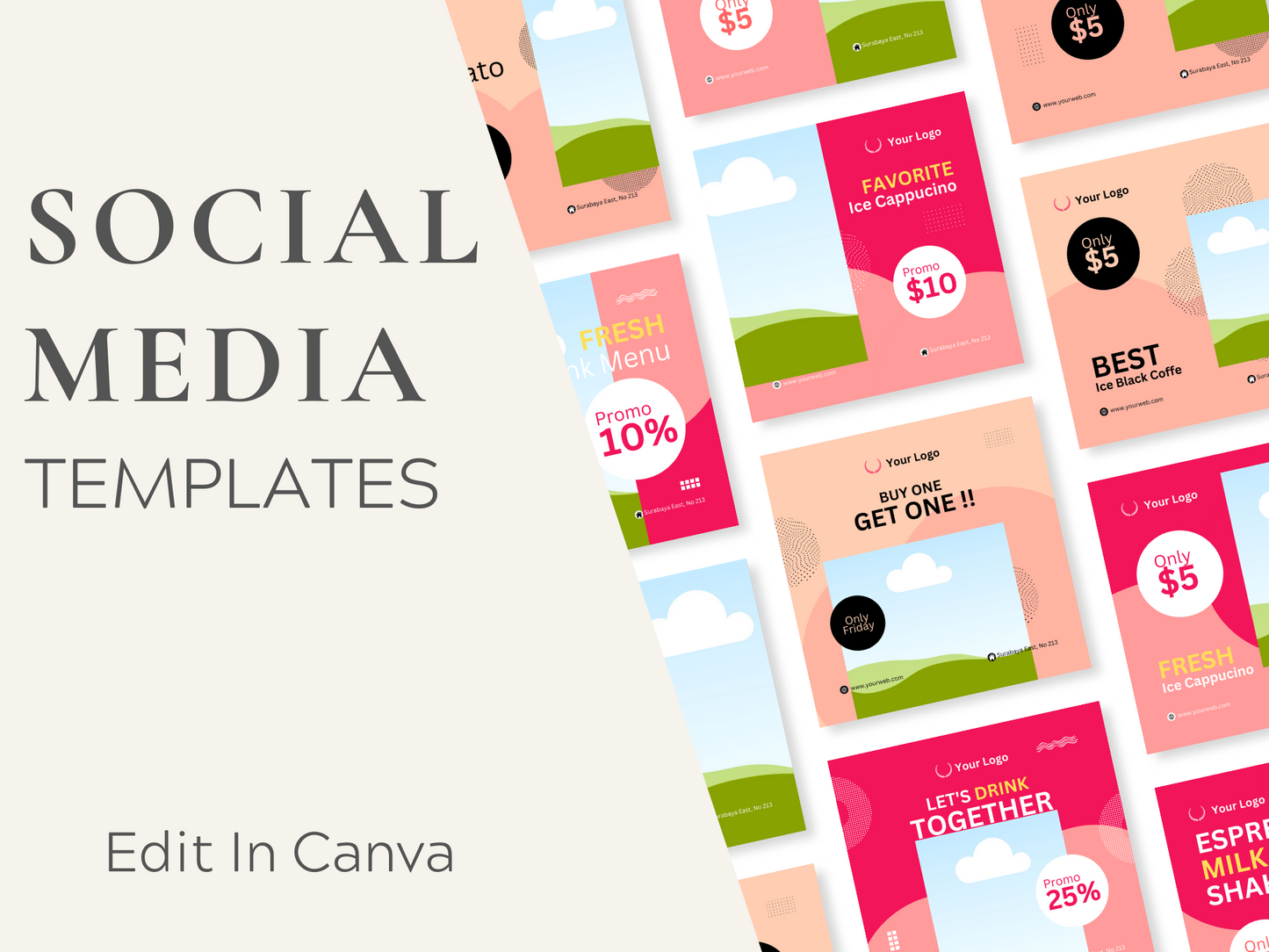 280 Social Media Canva Templates