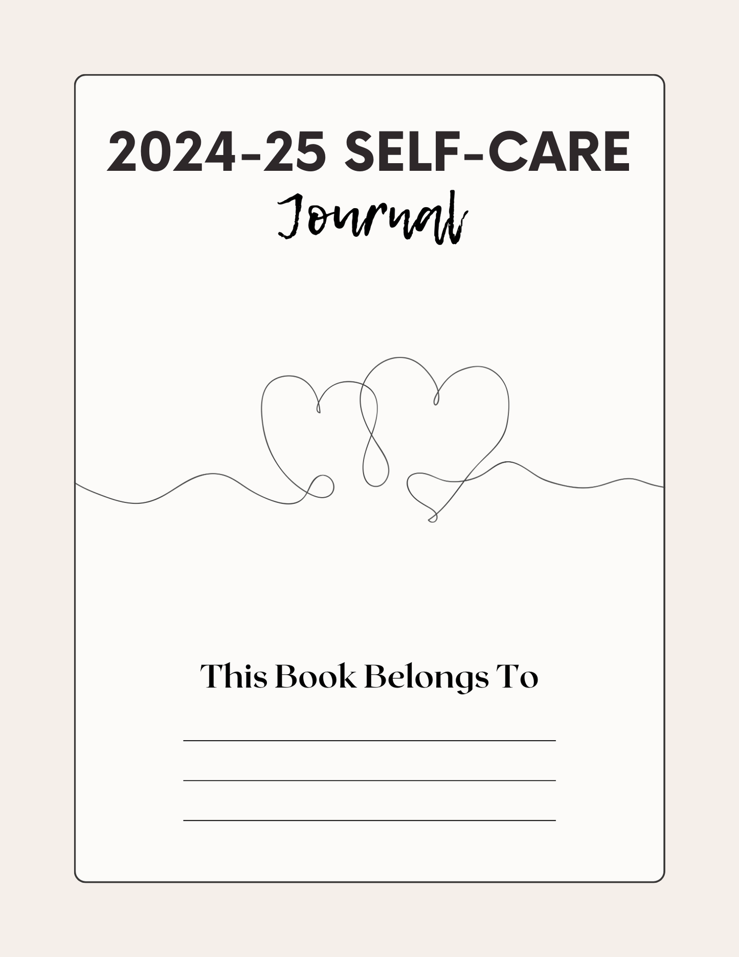 2025 Self Care Journal - PLR MRR