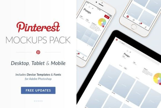 Pinterest Social Media Mockups Pack