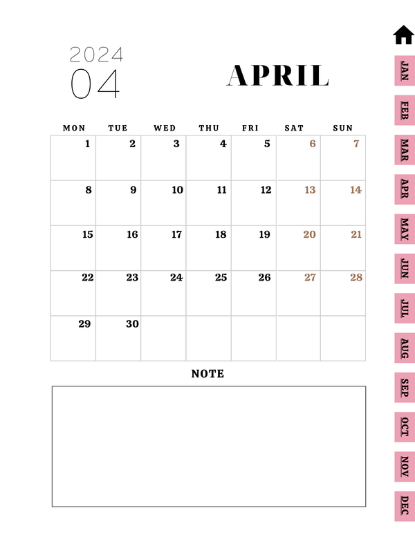 2026 Monthly Planner - PLR MRR