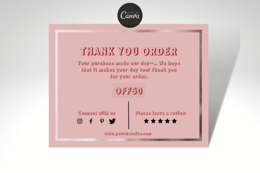 Thank You Order Card