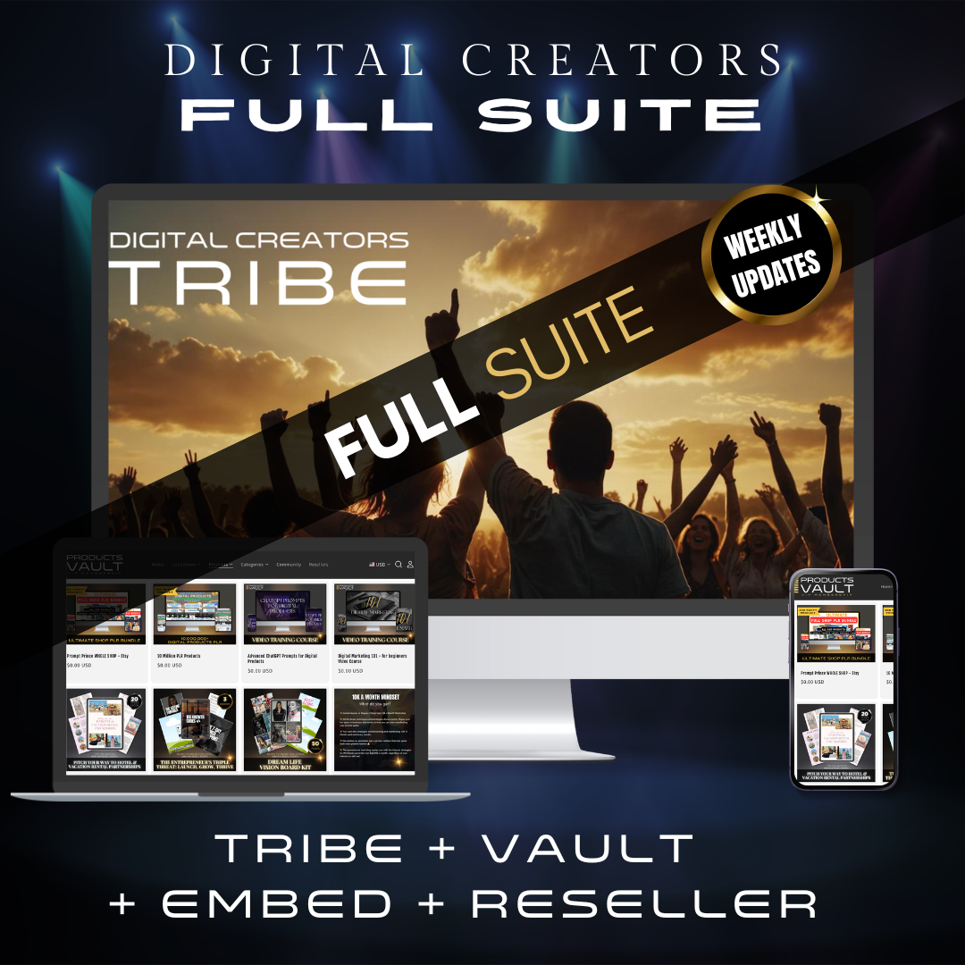 Full Suite - Tribe Community (Premium) + Digital Creators Vault + Embed System + VIP Resellers License