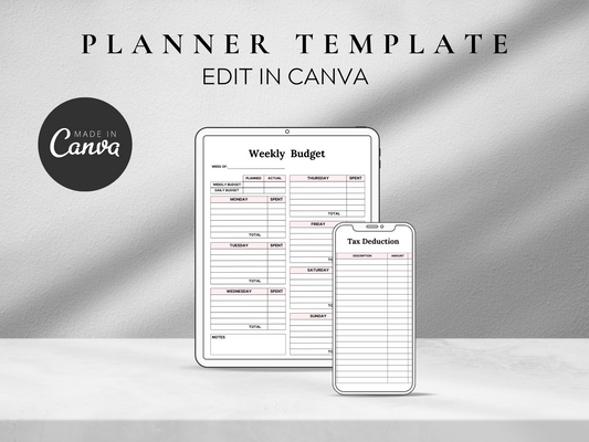 Productivity Planner Editable Canva 2023