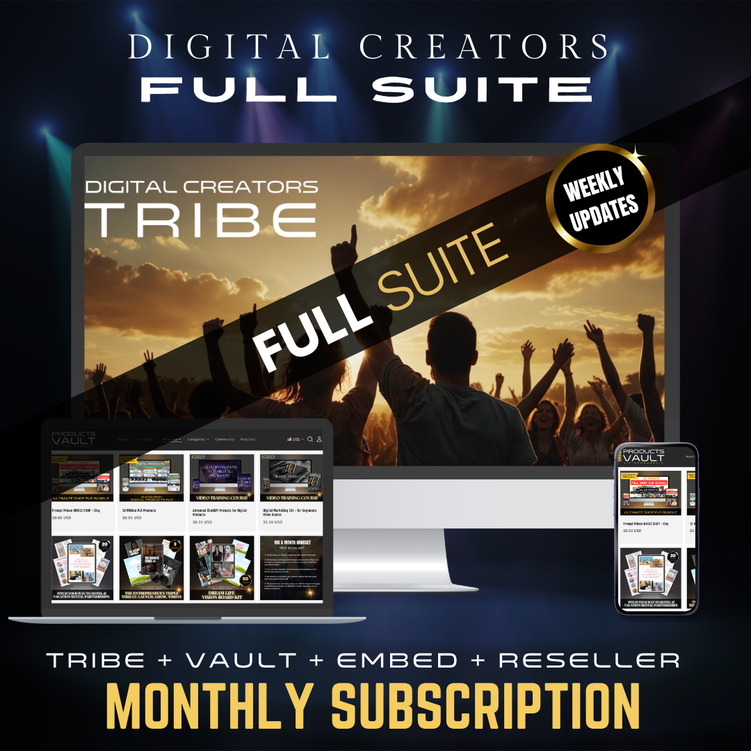 Full Suite - Tribe Community (Premium) + Digital Creators Vault + Embed System + VIP Resellers License