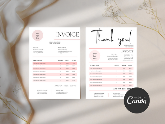 Pink Order Form Template