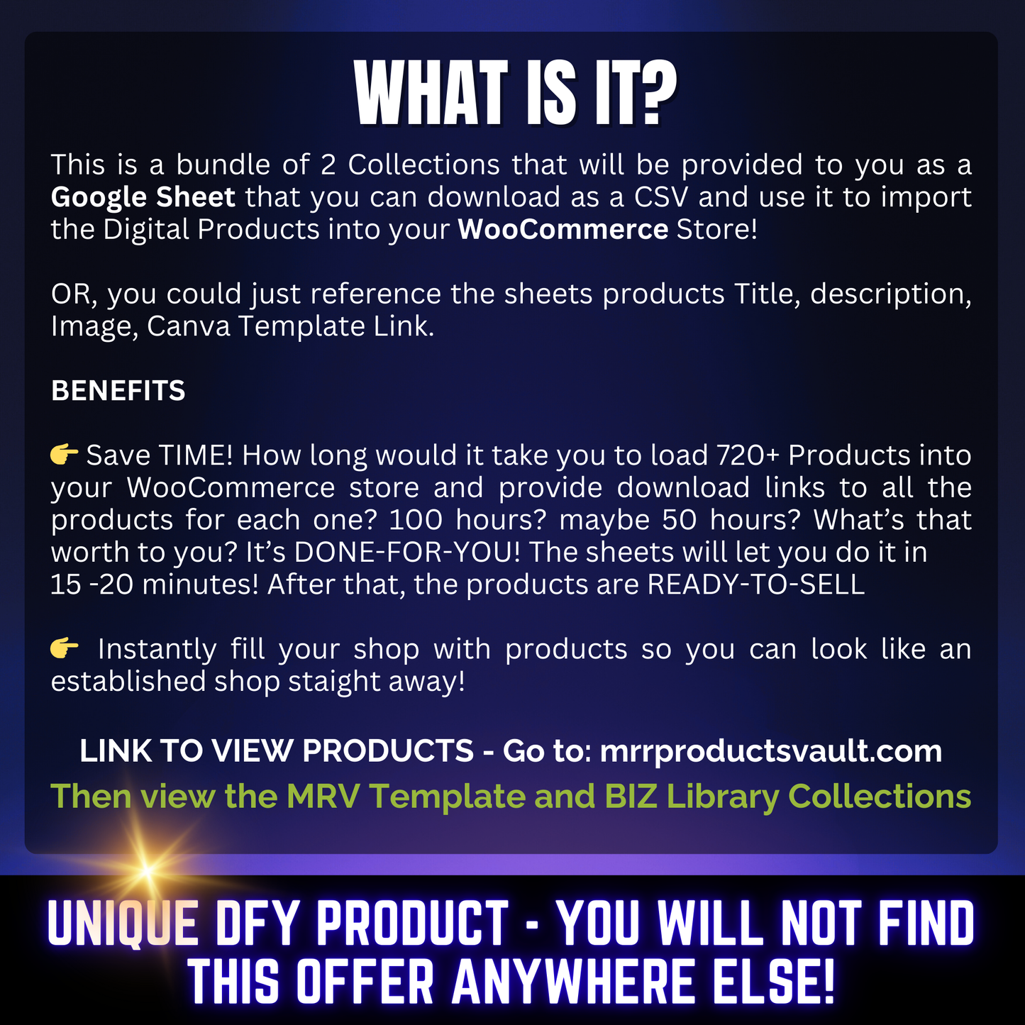 955 WooCommerce MRR Digital Products Import Google Sheet CSV