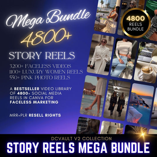 4800 Story Reels Mega bundle - for Instagram or Tiktok MRR+PLR