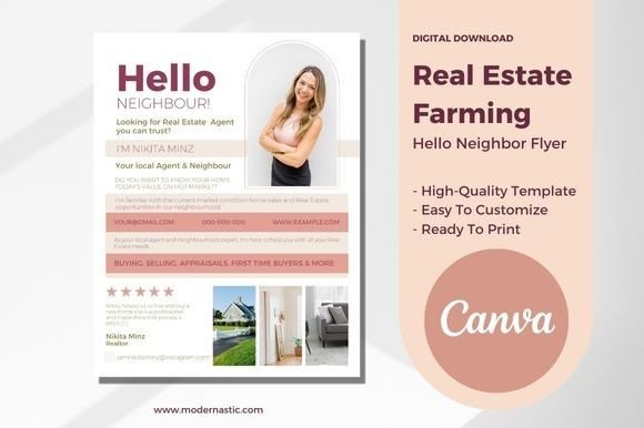 Real Estate Hello Neighbor Flyer Canva