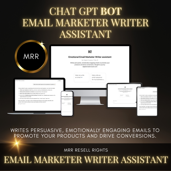 Chat GPT BOT - Email Marketer Writer Assistant - MRR