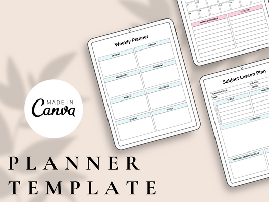 Study Planner Canva Templates