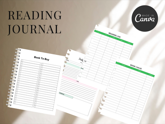 Editable Reading Planner Canva Interior