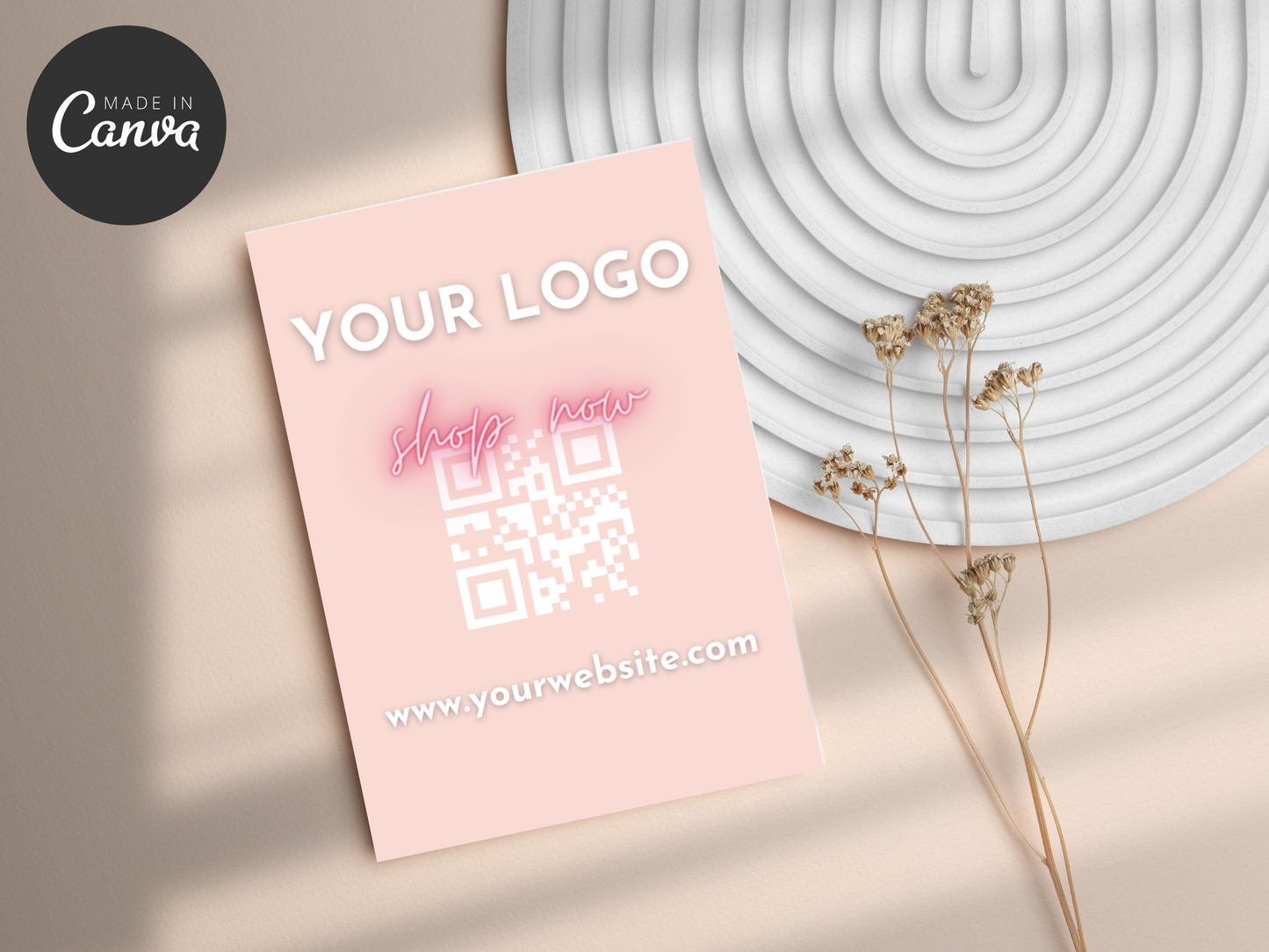 IG Bio Business Card Canva Template