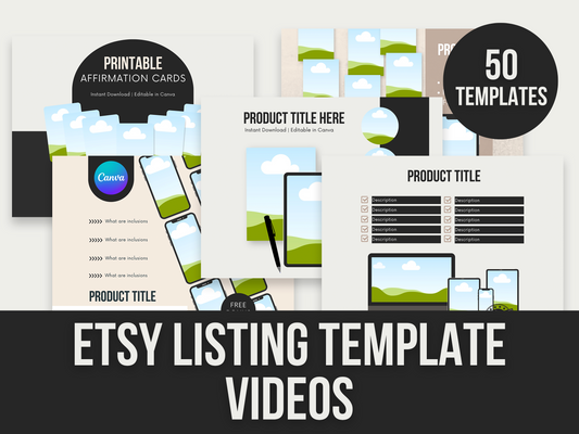 Etsy listing Template Videos