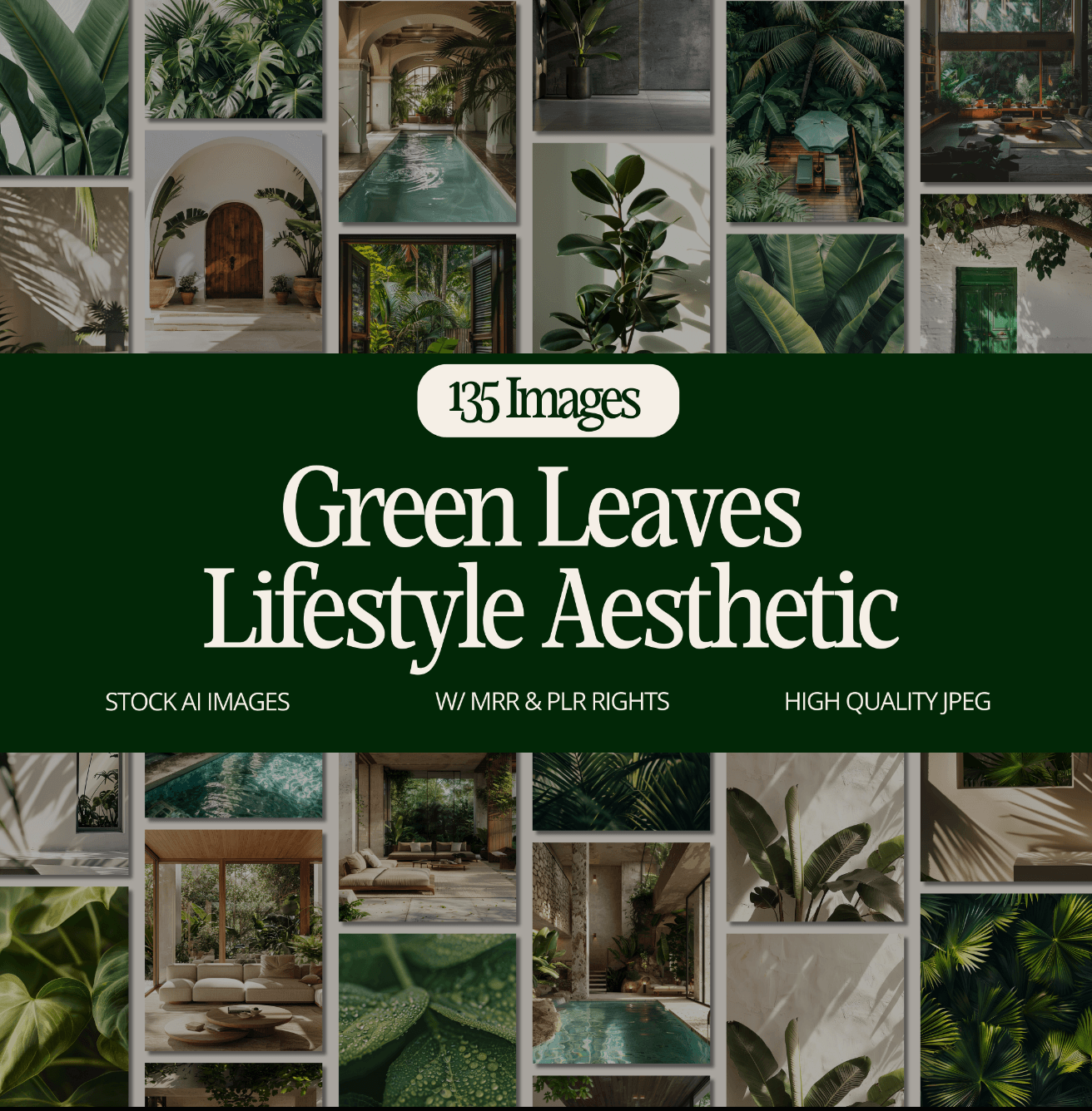 Green Leaves Lifestyle Aesthetic - MRR+PLR